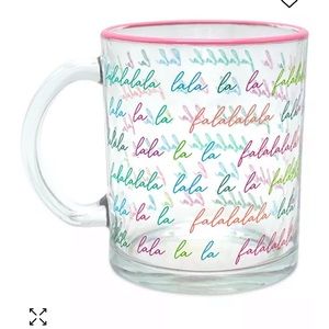 NWT TWO HOLDINGS Fa La La La La Mug, 18 oz
